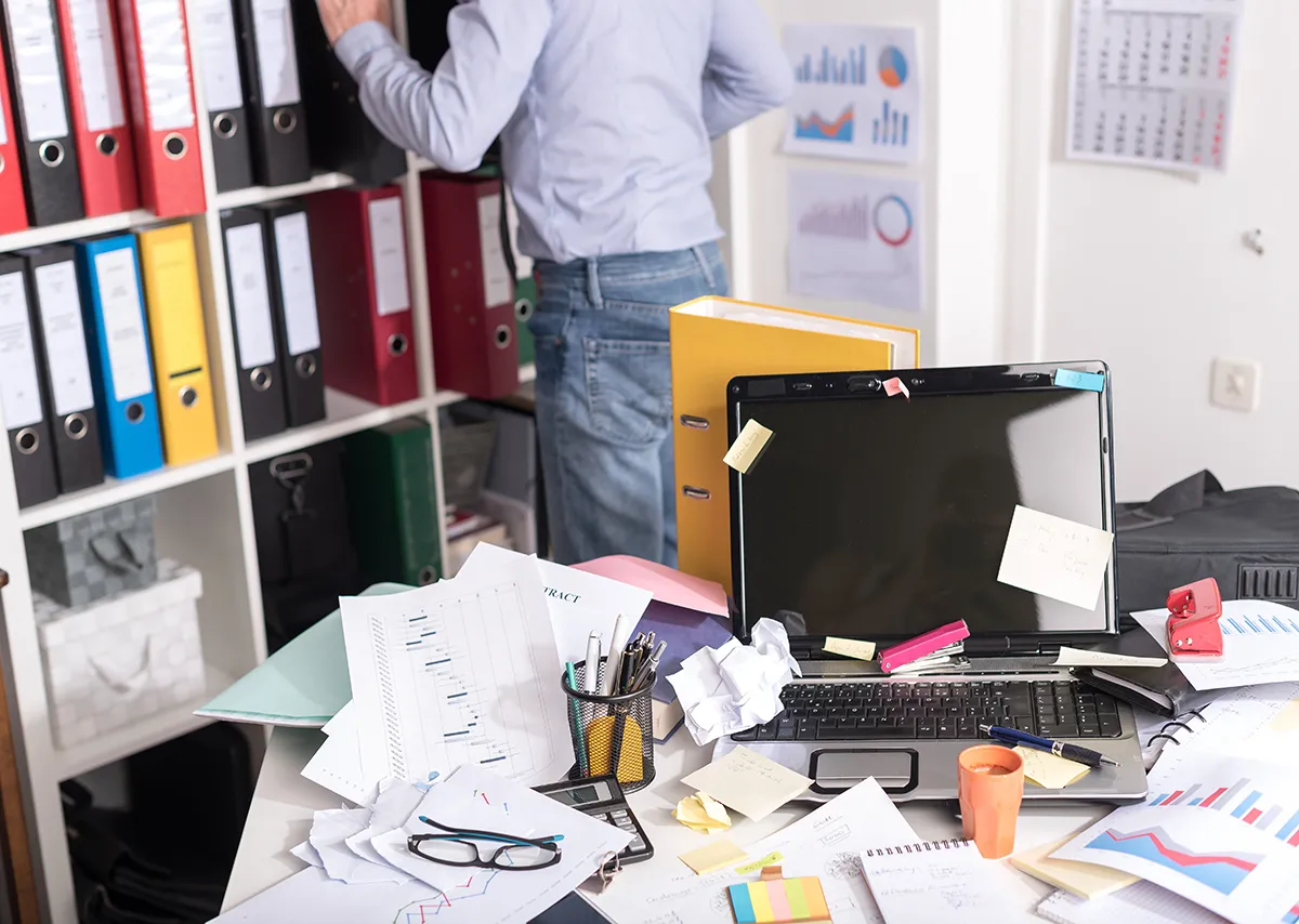 Messy desk